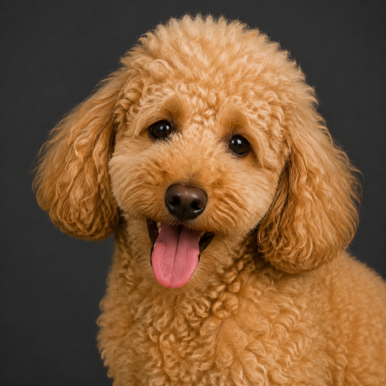 Curly-haired poodle